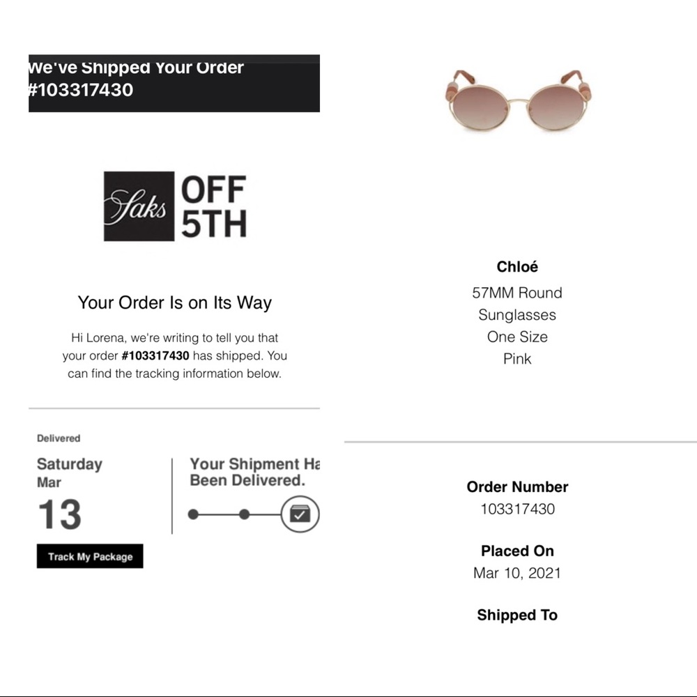 CHLOE - 57MM Round Frame Beaded Sunglasses - PINK - Picture 6 of 7